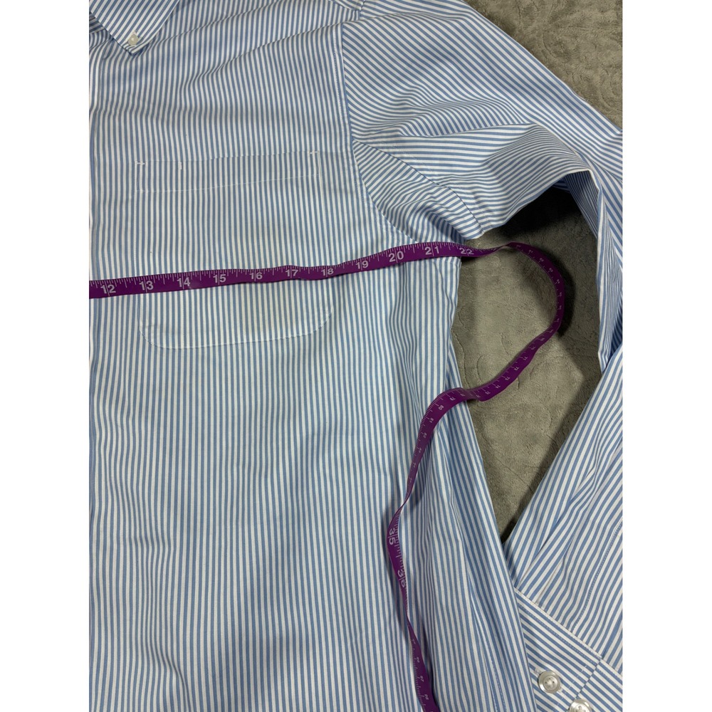 Duluth Mens Wrinklefighter Button Down Shirt Size L Tall Striped Cotton - Picture 6 of 7